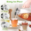 Glass Pitcher with Lid, ZBUFAN 68oz/2 Liter Glass Water Pitcher