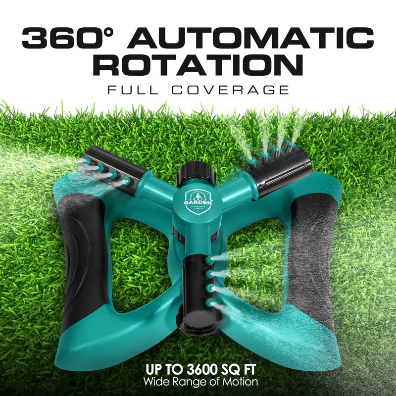 Joeys Sprinkler for Yard, Rotating Garden Sprinkler for Large Area