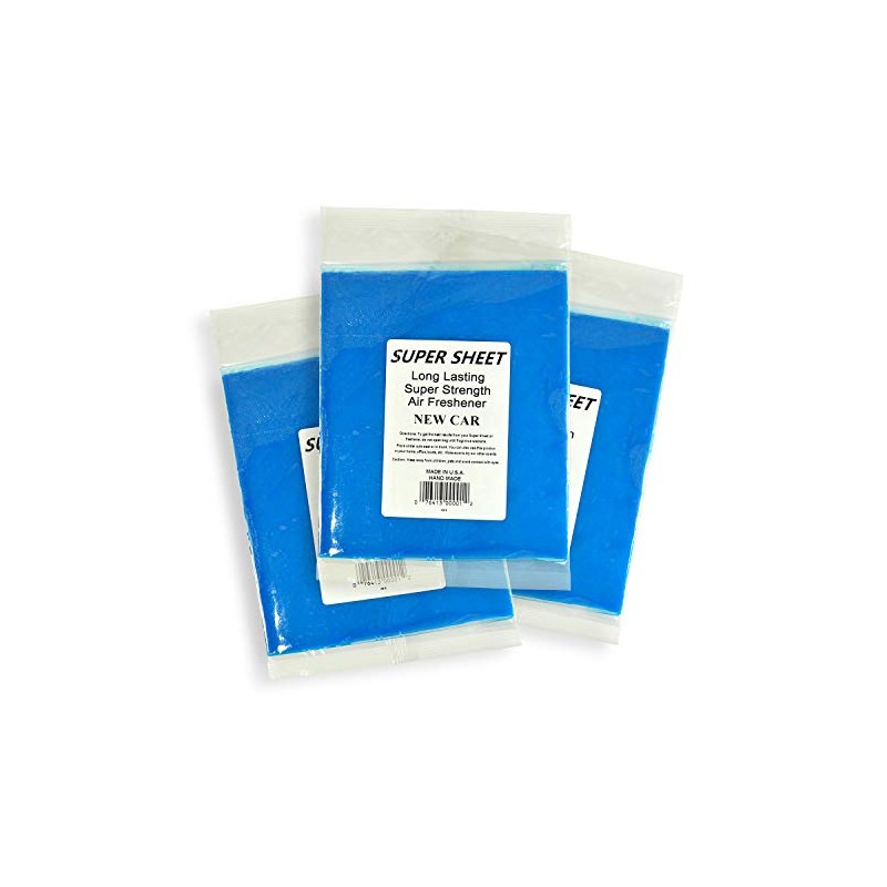 Super Sheet Large (8"x7") Under Seat Car Air Freshener, 3-PACK