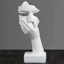 PIGPIGFLY Mask Statue, Decorative Figures, Decorative Living Room, Home Store Decoration, Modern Abstract Art Sculptures Decoration, Office Decorations, Polyresin, Gift