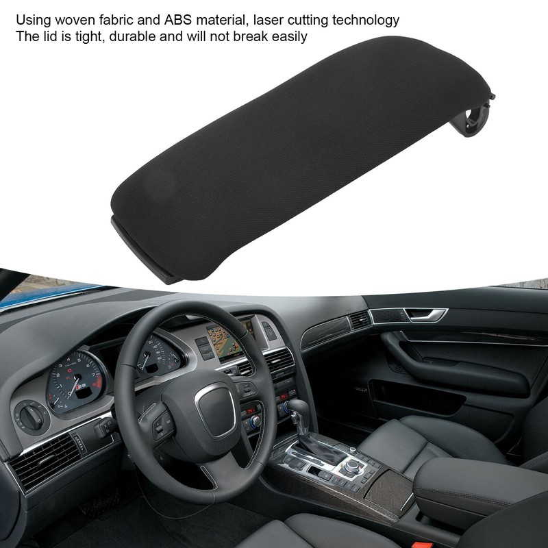 Center Console Armrest Cover Black Square 4B0864245AG Replacement for A6