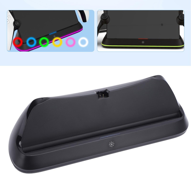 Game Console Charging Dock with RGB Light Effect, for PS