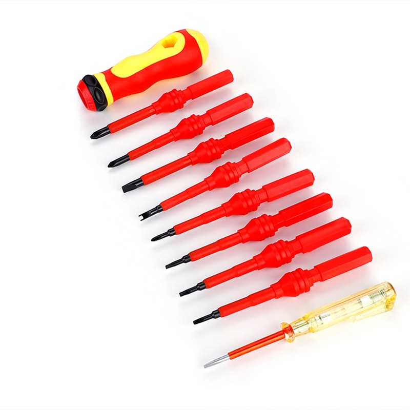 10 in 1 Insulated CRV Screwdriver Set 500V Electrician Screwdriver