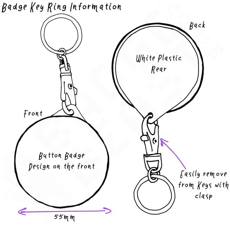 I Love My Bearded Dragon - 55mm Button Badge Key