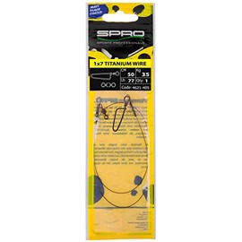 Spro Matt Black Leader 1x7 Titanium Leader Length / Diameter / Load Capacity: 50 cm / 0.56 mm / 27 kg