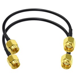 TUOLNK SMA Cable RG58 SMA Male to RP-SMA Male Extension Cable 12inch(30cm) SMA Male to Reverse Polarity SMA Male Plug Pigtail Cable for Wireless Network Device 2 Pack