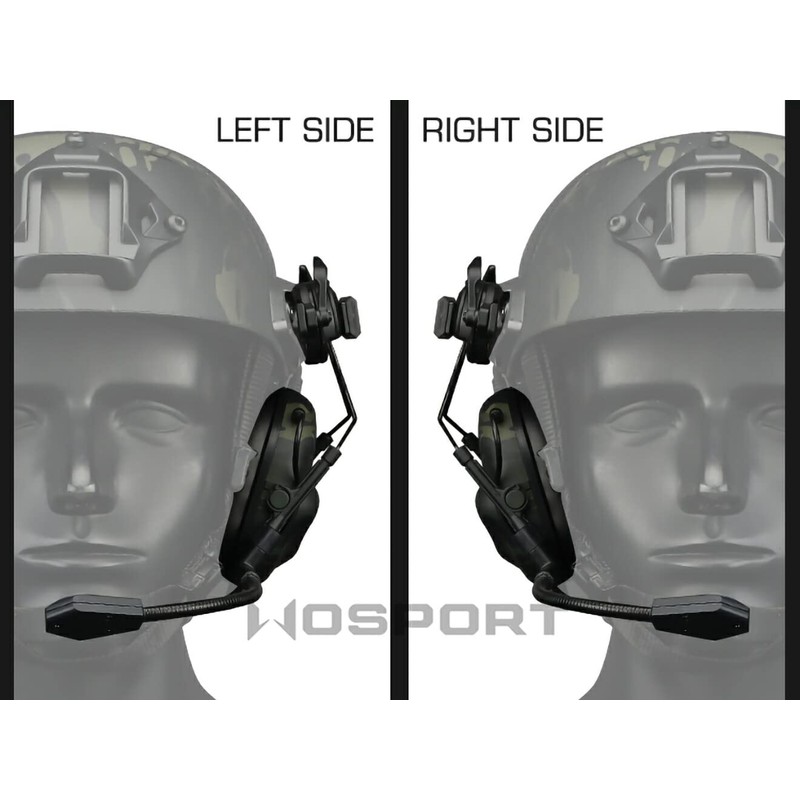 WoSporT Gen5 Tactical Headset for Helmet (ARC) BK