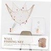 iplusmile Mediterranean Decorative Fishing Net with Shells Rustic Wall Hanging
