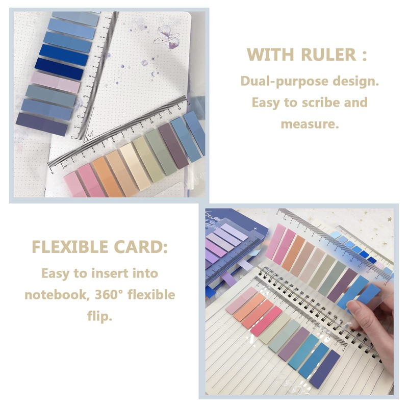 Potanro 800 Pcs Sticky Index Tabs, 4 Sheets Strip Index