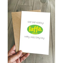 Funny Vasectomy Card - Snip, Snip Hooray! Get Well soon card for husband, friend, dad etc