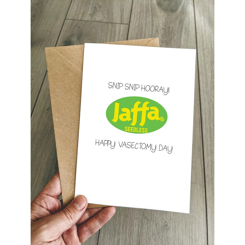 Funny Vasectomy Card - Snip, Snip Hooray! Get Well soon