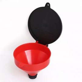 Unbranded 4 Quart Capacity Spill-Free and Polyethylene Funnel with Hang Hole Spout Length