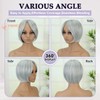 PHOCAS Short Hair Topper for Women with Thinning Hair Fluffy