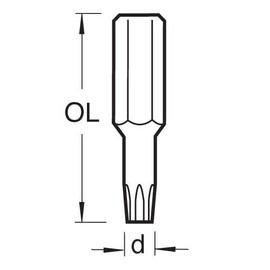 Trend Snappy SNAP/IT40/3 3 Pack of 25mm T40 Torx Insert Bits. Made from high Grade Forged Tool Steel for Increased Strength