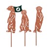 VERDOBA Meerkat Garden Decoration Rust - Iron Figures Set with