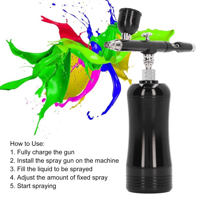 Upgraded Airbrush Kit with Air Compressor Portable Cordless Gun Rechargeable