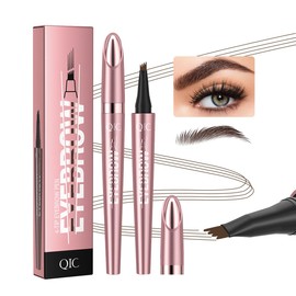 Eyebrow Pencil, 3D Microblade Eyebrow Pen,Smudge-Proof Portable Microblading Eyebrow Pencil,Eye Makeup Long-Lasting Waterproof To Create Exquisite Natural Eyebrow Hair for Women(Dark Brown)