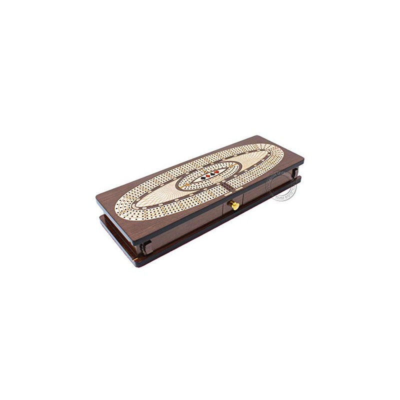 House of Cribbage - Continuous Cribbage Board Box Inlaid in
