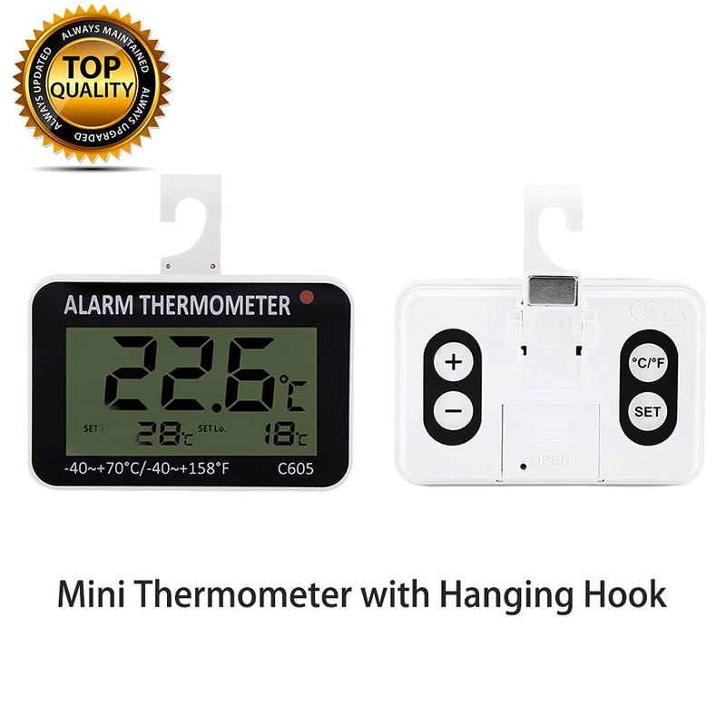 1 Pcs Mini Digital Refrigerator Thermometer LCD Display Freezer Thermometer,