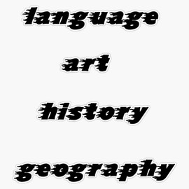 Creative School Subject Folder Labels Bumper Sticker Vinyl Decal 5"