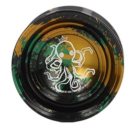 Yoyo Sensible, Aleación de Aluminio Y Metal Yoyo Profesional con Guante, 3 Cuerdas Y Patrón de Pulpo Reemplazo Avanzado de Bola de Yoyo de Metal para 