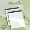 White Note Pads A4 College Ruled Legal Pad, 3 Pack