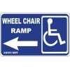 Oracal Disabled Handicap Wheel Chair  / LEFT ARROW Safety Dept Buy 2 Get 3 Sticker P822