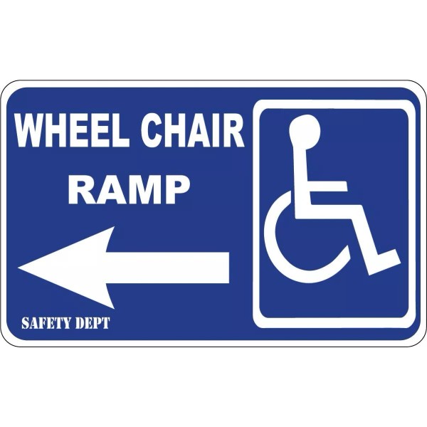 Oracal Disabled Handicap Wheel Chair / LEFT ARROW Safety Dept