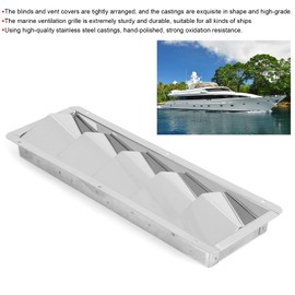 Boat Air Vent Grille 5 Slots Ventilation Grille for Boats Rectangle Stainless Steel Durable Air Vent Grille Hardware Attachment