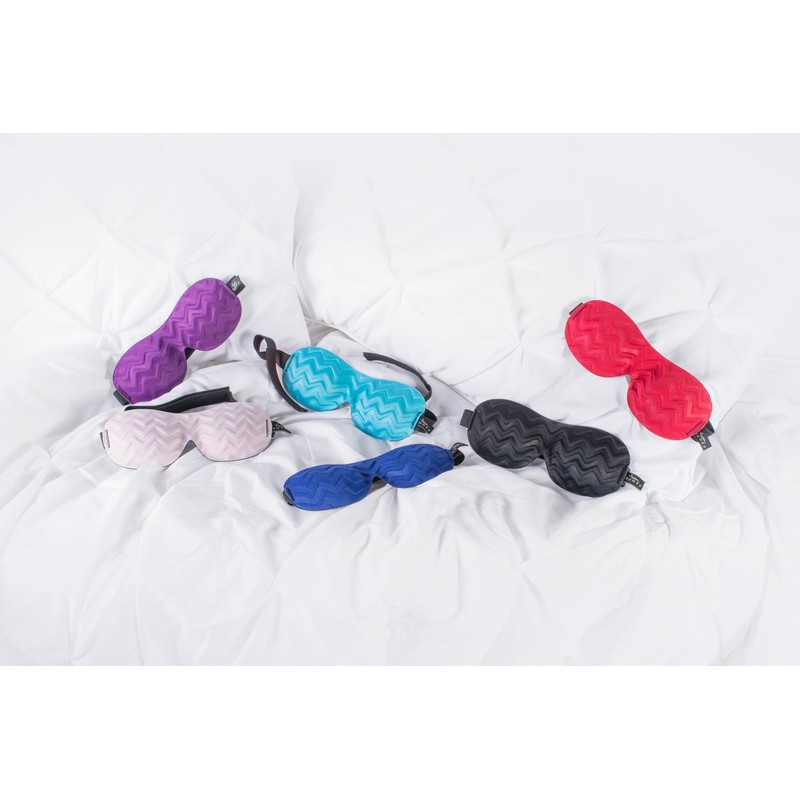 Bucky Ultralight Travel & Sleep Chevron Eye Mask, Violet, One