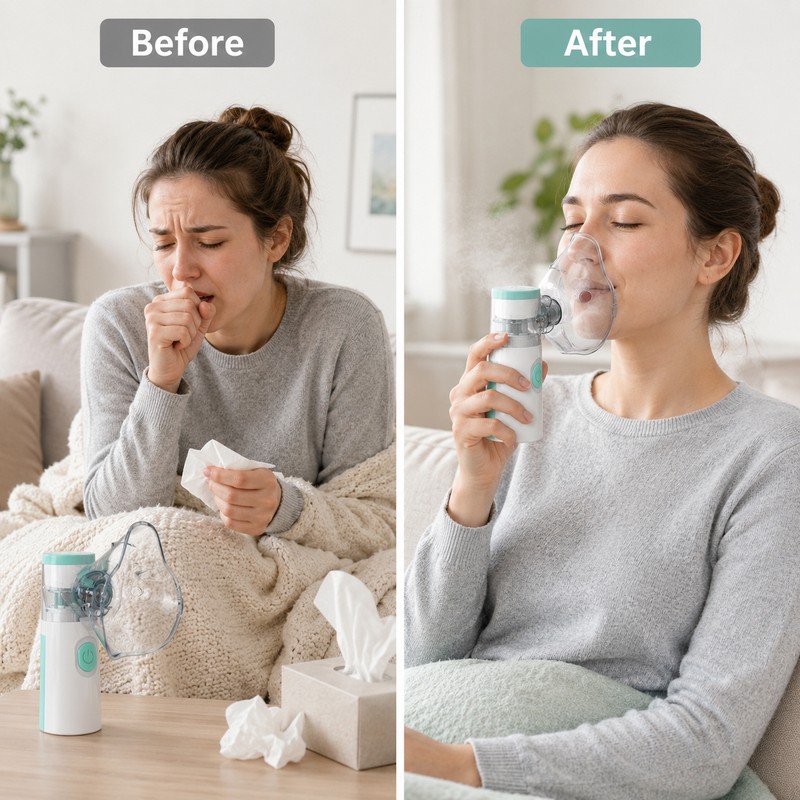 Portable Mesh Nebulizer-Style Mist Device for Adults and Kids –