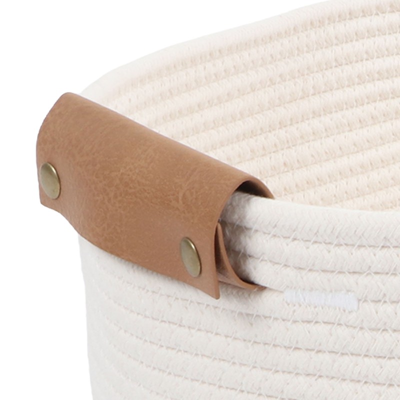 Cotton Rope Basket Large Capacity Multifunction Rope Woven Blanket Basket