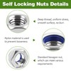 TA-VIGOR 20Pcs M5 Nylon Hex Lock Nuts, 304 Stainless Steel