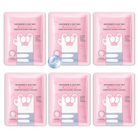 WENJLYJ 6 Pairs Hand Mask for Dry Cracked Hands,Nourishing Moisturizing Gloves,Hands Moisturizer for Deep Moisturizing,Silky Smooth Moisturizing Gloves,Hand Care Mask Set(D)