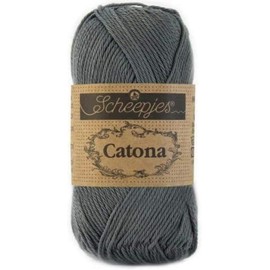 Scheepjes 1678-501 Catona Baumwolle Garn, 501 Anthracite, 1x50g