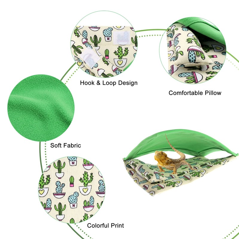 Lizard Reptile Sleeping Bed Set, Reptile Blanket, Pet Blanket, Sleeping