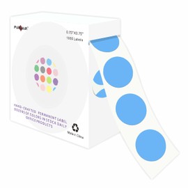 PARLAIM 3/4 Inch Roll Color Coding Labels,1000 per Roll Round Permanent Adhesive Color Coding Circle Dot Stickers for Classroom Office Home (Light Blue)