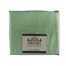 Everything Summer Camp Comfort - Cabin Sheet for Camping and RV - Fits All Cot Size Beds - 72 x 28 Inches - Super Soft (Fitted, Mint Green)