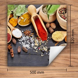 SMTDeco herdabdeckplatte Induktionsmatte herdabdeckung ceranfeld abdeckplatten für ceranfelder induktionskochfeld schutzmatte 50x52 cm Gewürze Grau
