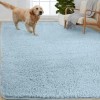 Gorilla Grip Light Blue Ultra Soft Faux Fur Area Rug