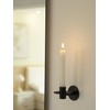 Set of 4 Candle Sconces Wall Decor Black Wall Candle