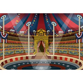 Yeele 10x8ft Circus Background for Photography Theatre Performing Tent Ribbon Photo Backdrop Birthday Baby Shower Party Decoration Boy Girl Portrait Booth Shoot Studio Props Wallpaper