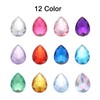 MECCANIXITY 100PCS Flat Back Acrylic Teardrop Gems 10x14mm Artificial Rhinestones