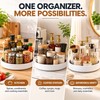 Lazy Susan Organizer, 360° Rotating Non-Slip Turntable with Raised Edge,