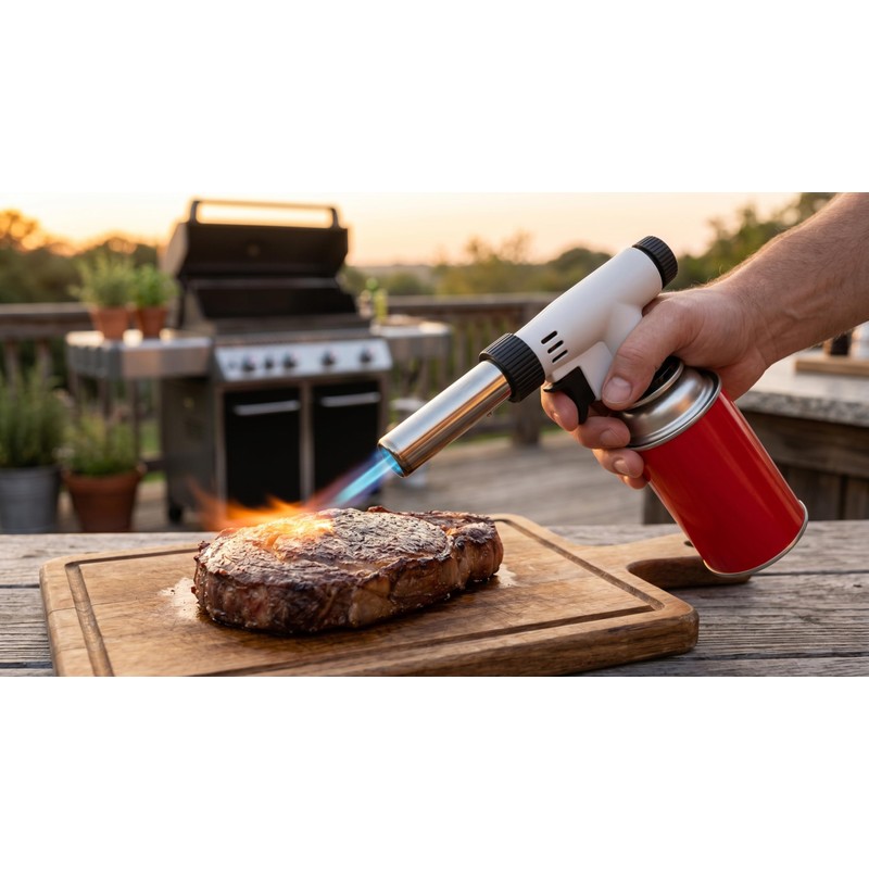 Butane Torch, Culinary Blowtorch for Creme Brulee (no gas)