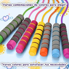 Hirola Cuerda de Saltar para Niños, de Ejercicio Ajustable, Cuerda Antienrollamiento para Fitness Infantil, Cardio, con Mango de Espuma Suave, Ideal p