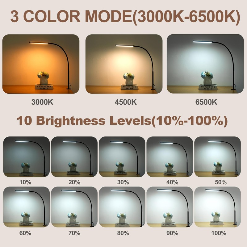 LIBORA Led Desk Lamp for Home Office, Eye-Caring Desk Light