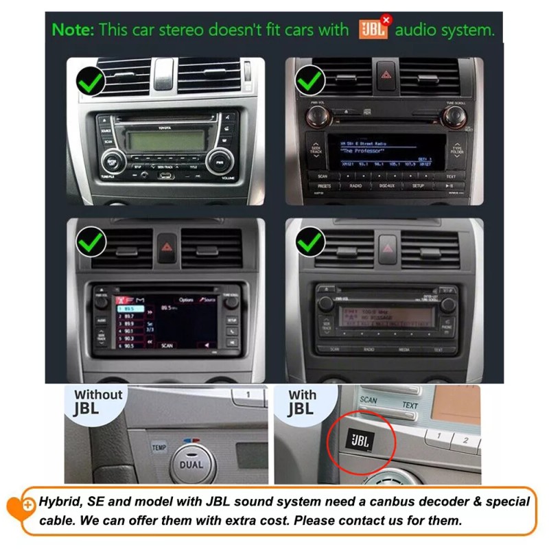 A-Carplay Car Radio GPS Carplay With Backup Camera For Toyota