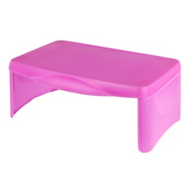 HearthSong Kids’ Portable Folding Lap Desk with Large Storage Activity Tray, 17"L x 12"W x 7½"H, Pink