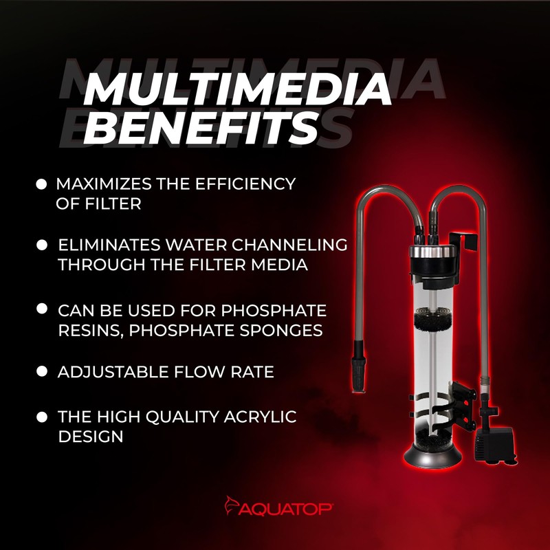 AQUATOP MR-20 Media Reactor – 95 GPH Up-Flow Filtration System